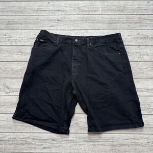 Lee Shorts Men's 40 Black Denim Dungarees Relaxed Fit Cotton Utility Workwear